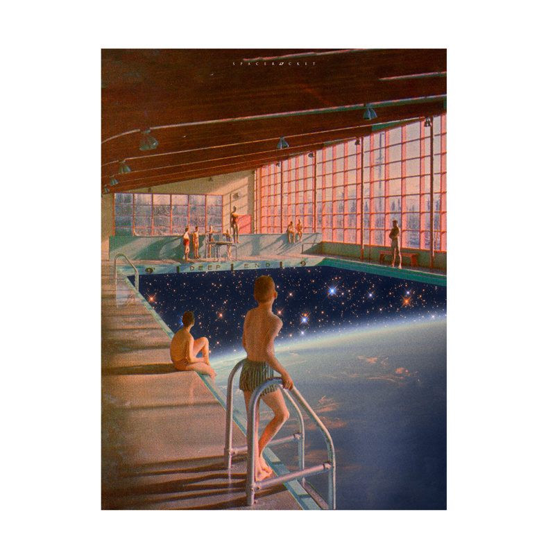 «Spacerocket Art», art sur toile 554, H 32 po x l 24 po x P 2 po