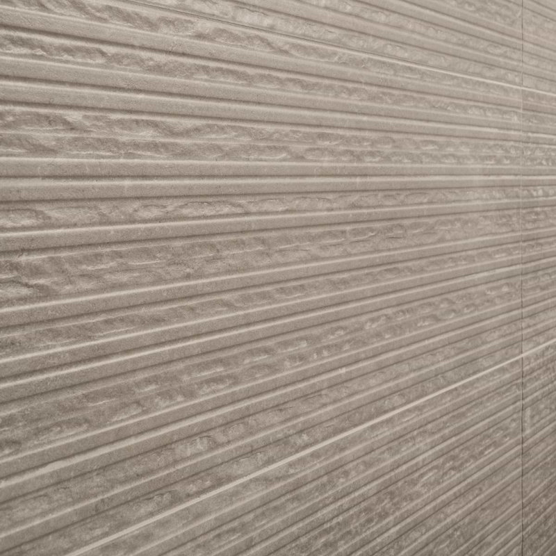 Stoneside 12x36 Textured Matte Ceramic Tile, Cream Beige