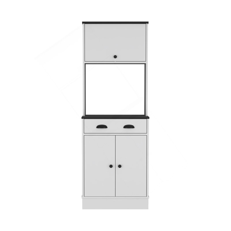 Garde-manger avec micro-ondes Pantry, blanc / noir