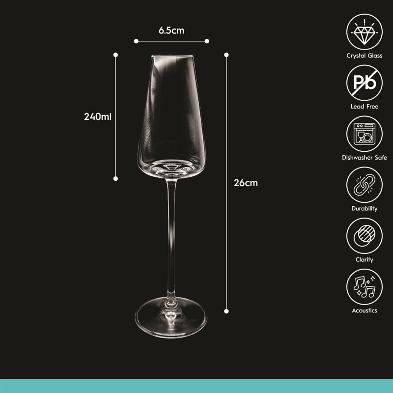 Crystal Flute, Set of 6
