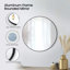 24" Round Metal Frame Shatterproof Wall Mount Mirror-110252313-110252315