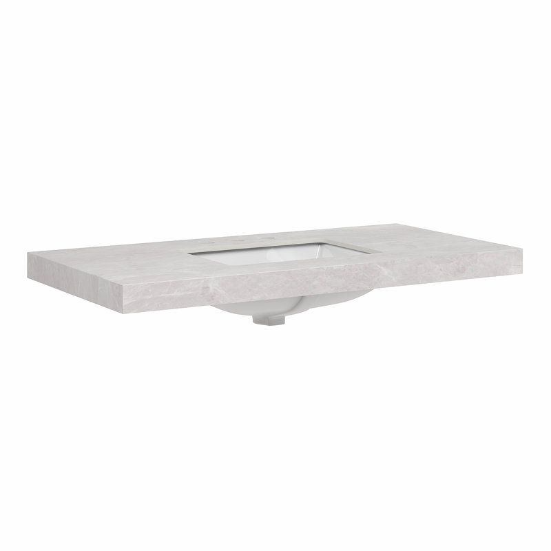 Comptoir de meuble-lavabo Furinno, Jade clair, Bol simple, Central