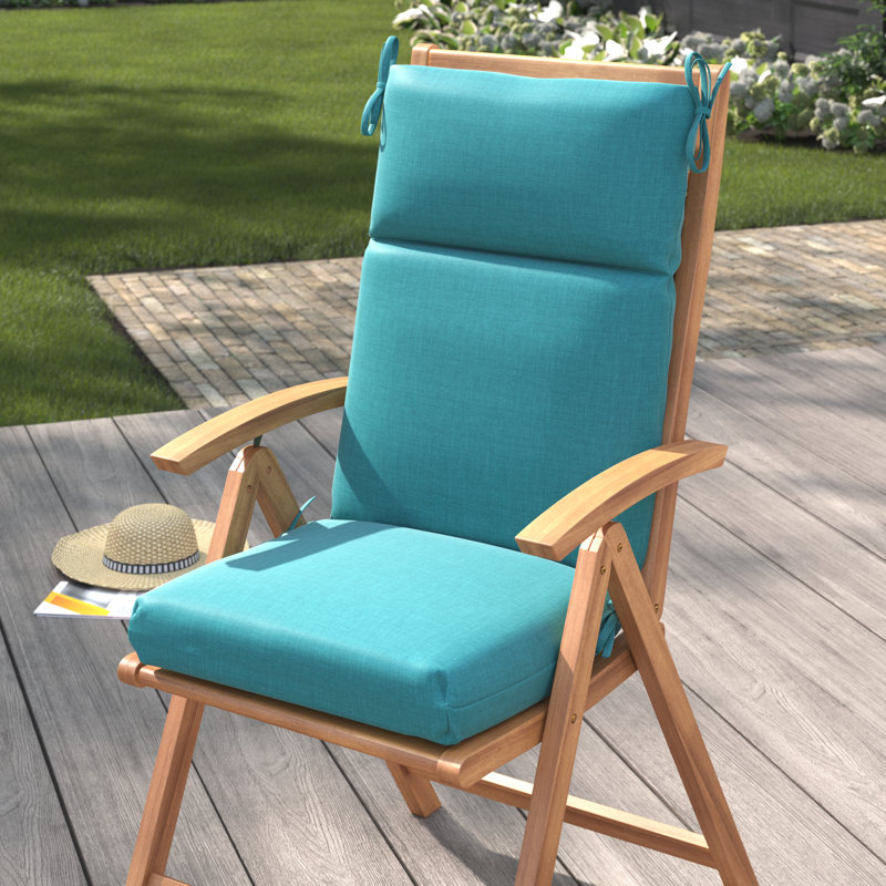 Outdoor 3'' Seat / Back Cushion, 22" W x 21" D, Aqua Blue