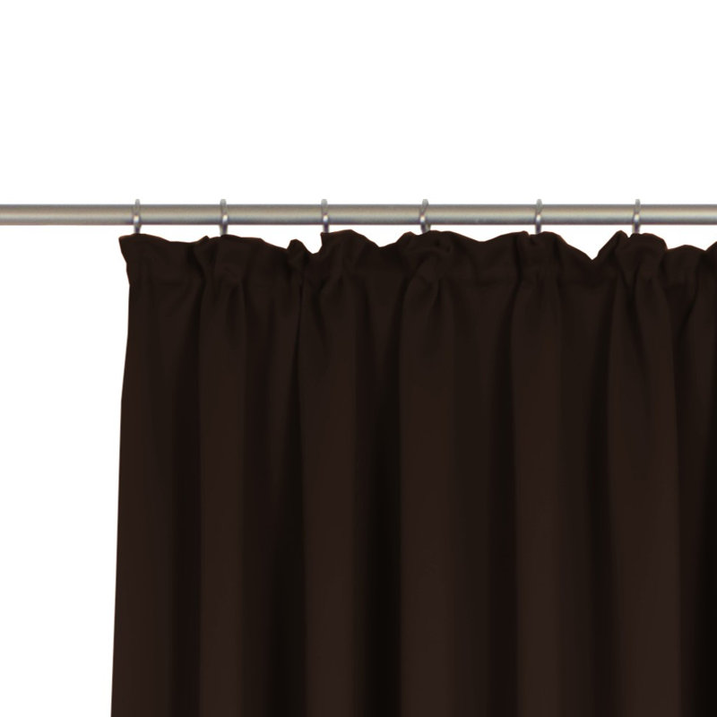 Marybel Room Darkening Single Curtain Panel, 132W x 225D cm, Brown