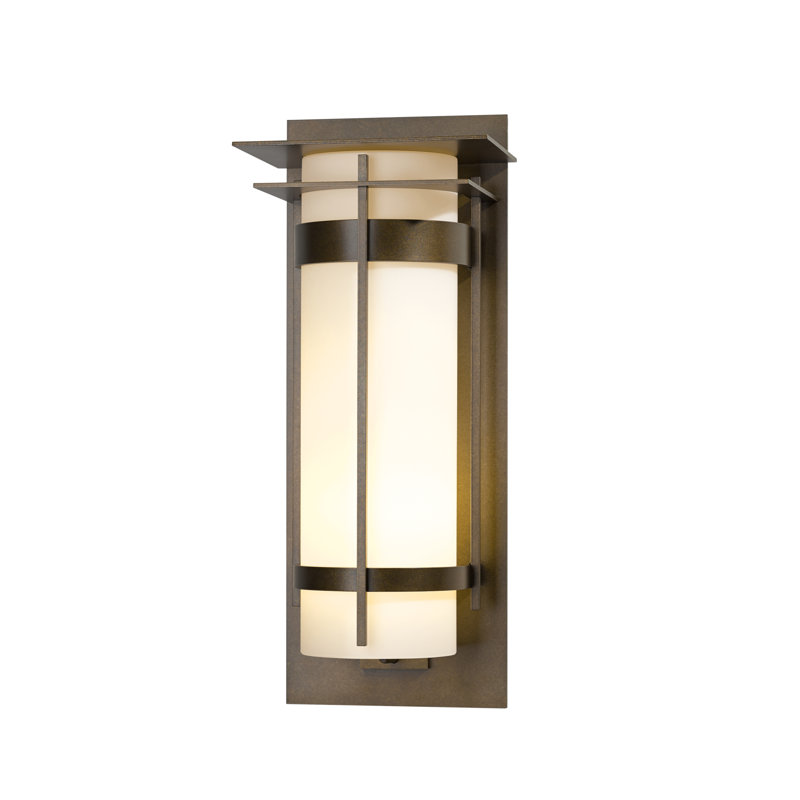 Plafonnier encastré d'extérieur à 1 ampoule Banded, Bronze côtier, H 12,5 po x l 6 po x P 4,7 po