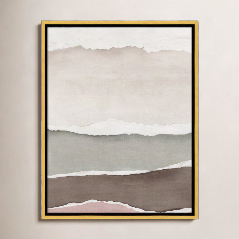 «Torn Whispers I Print» par Emma Peal, H 21,5 po x l 17,5 po, Flotteur doré
