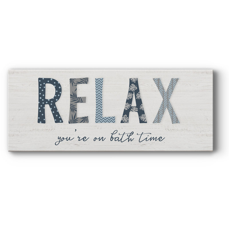 Relax on Canvas, art textuel, H 8 po x l 20 po x P 1,5 po