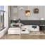 Lit plateforme simple avec rangement en L Demeo-87036344