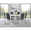 Table de salle à manger ronde en bois Tyler Pearl White avec tablette (seulement avec table basse)