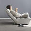 Canapé réglable en métal gris, fauteuil inclinable compact moderne