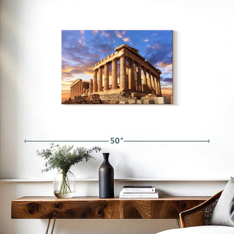 Ravi Sunset Over The Acropolis, 20" H x 30" W
