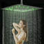 Pomme de douche à jet de pluie 12 po DEL