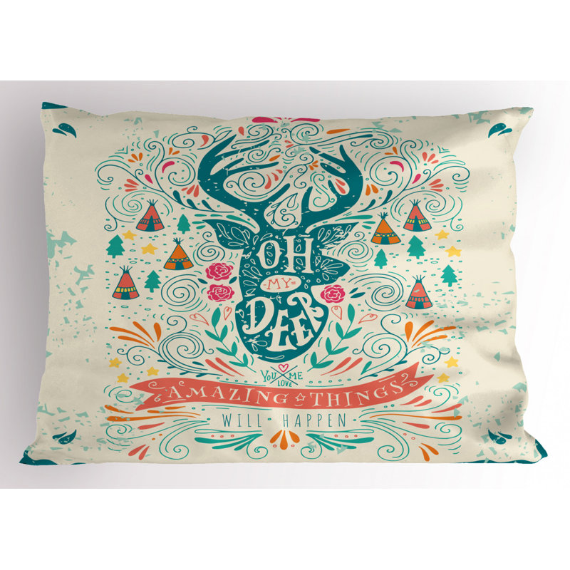 Deer Polyester Sham Set, Twin