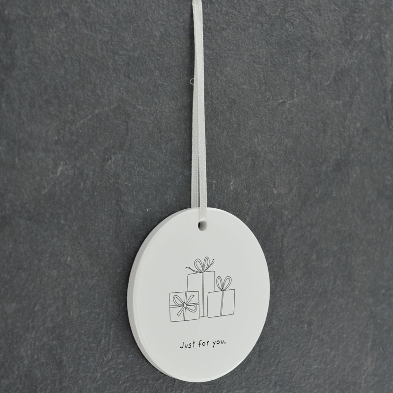 Carley Just For You Presents Circle Shaped Ceramic Ornament