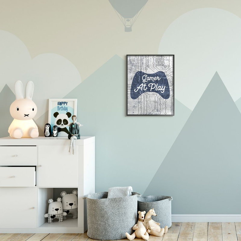 «Gamer at Play Quote Video Game Technology Boy» par Beth Grove - impression d'art graphique, H 20 po x l 16 po