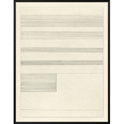 Lines and Boxes 3 Framed Drawing Print