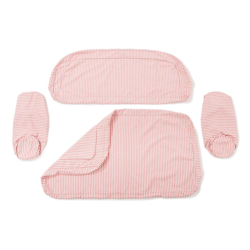 Ensemble de housse pour causeuse Al Fresco, Acrylique rayé rose / blanc