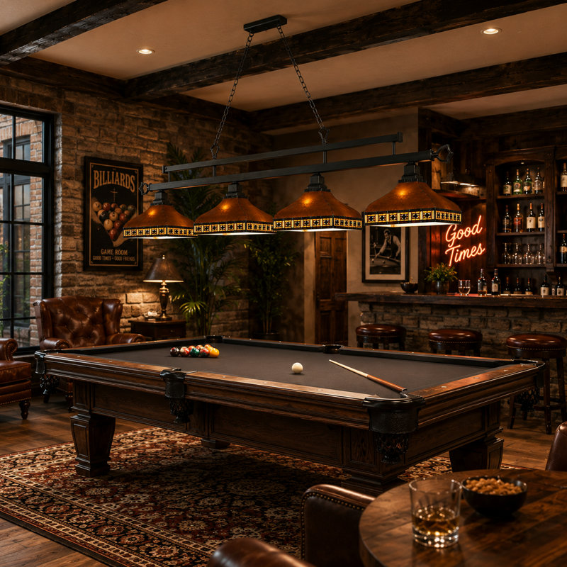 Brekke 4 - Light Pool Table Lights Linear Pendant By RAM Game Room