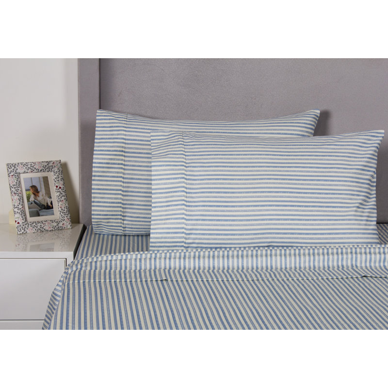 Cobbett Striped Sheet Set, California King, Navy