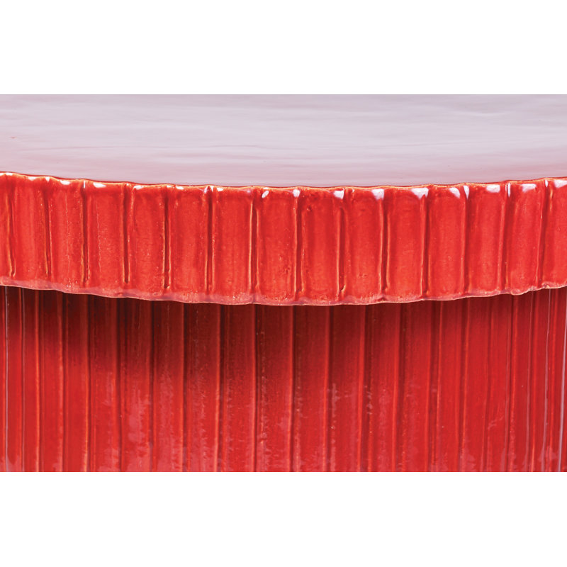 Flue Outdoor Round Coffee Table, Plum Gloss