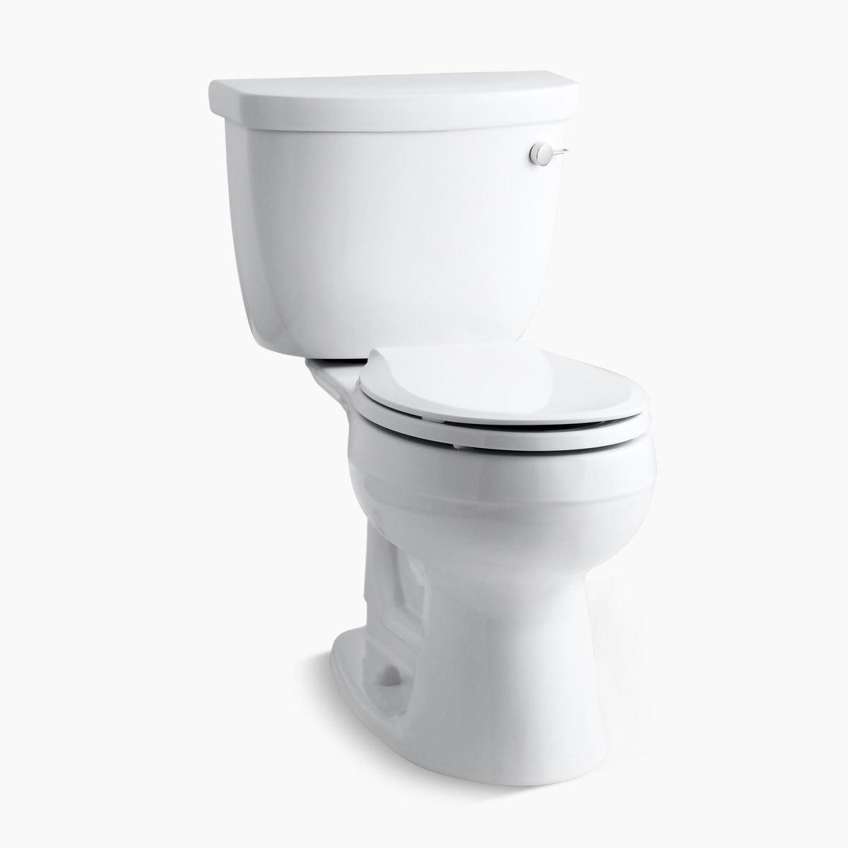 Cimarron 1.6 GPF 2-Piece Round Toilet, White, Right-Hand