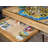Rustic Byo Board Game Table And Puzzle Table With Removable Tempered Glass Top And Hidden Storage Drawer - Made In The Usa. Measures 25x25"