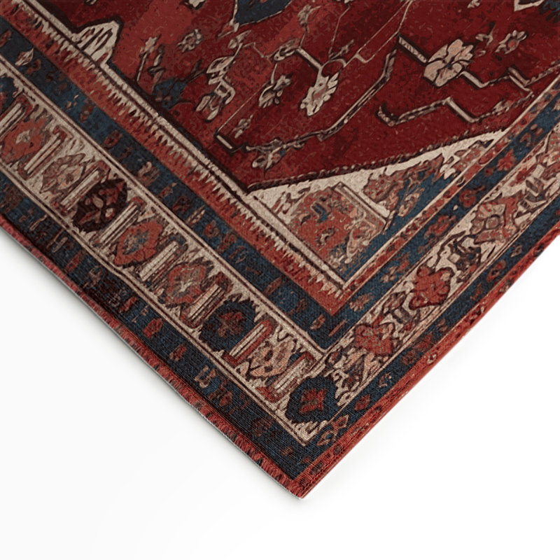Turkish Black Indoor and Outdoor Area Rug, Rectangle 5' x 7'