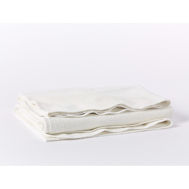 Twin White Organic Cotton Baby Throw Blanket
