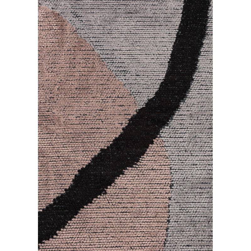 Davany Abstract Hand Loom Indoor / Outdoor Area Rug, Rectangle 7'10" x 9'10"