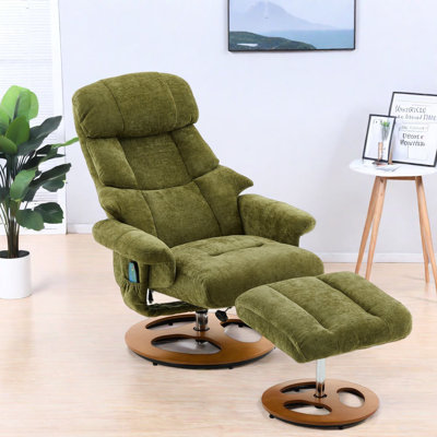 Ergonomic Recliners With Massage, Chenille Fabric, Modern Style For Home Office