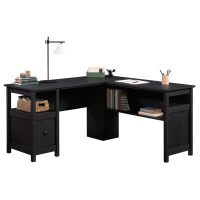 Bureau traditionnel en L avec tiroir classeur