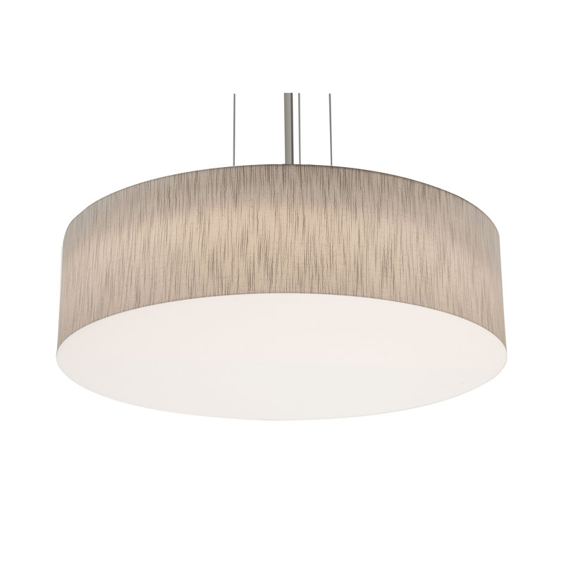 Luminaire suspendu tambour Bozovich, Jute, H 44,5 po x l 24 po x P 24 po, Non