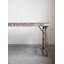 Table pliante en bois récupéré et étain-129942424