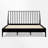 Wood Spindle Platform Bed, Mid-Century Modern-1810802903-1810802906