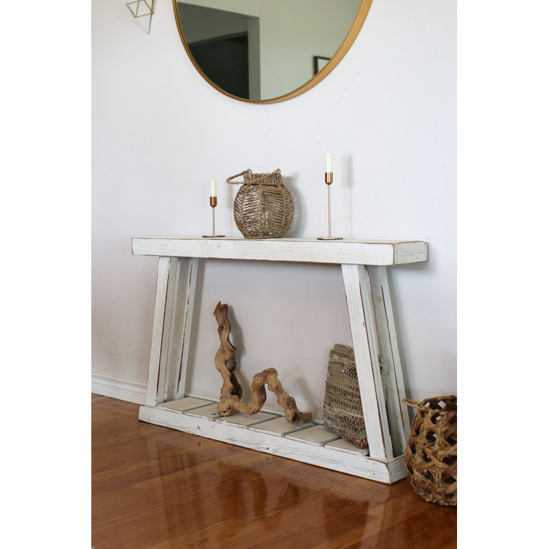 Bryin 46'' Unfinished Solid Wood Console Table