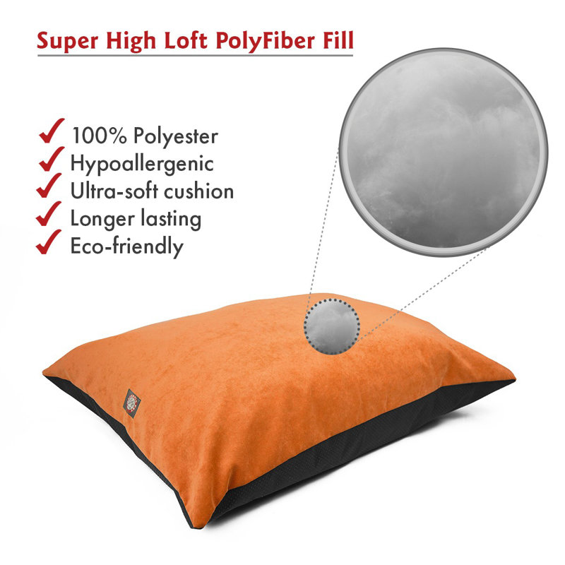 Coussin pour chien Villa Majestic, Orange, Moyen (l 35 po x P 28 po x H 4 po)