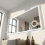 Aamorah Miroir de Salle de Bain DEL 60 po x 29,5 po avec Miroir Grossissant 3X Intégré - Miroir Intelligent Anti-Buée sans Cadre avec Contrôle de Gradation, Éclairage DEL Économe en Énergie et Design Double Miroir-988357605