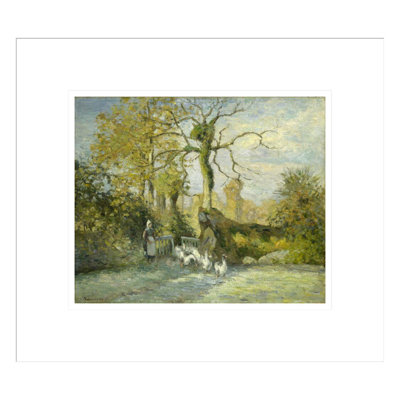 «The Goose Girl at Montfoucault» par Camille Pissarro