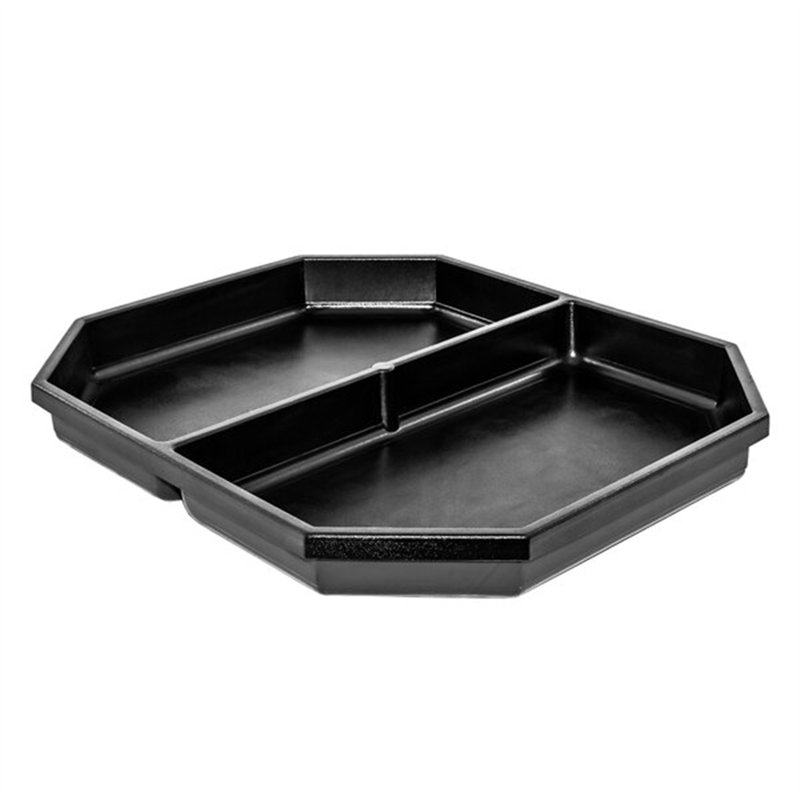 Rehausse de bacs à légumes à 2 compartiments octogonaux noirs Marco Company - 40 po x 47 po x 5 po WS-568OCT40475B