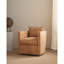 Rothko Genuine Leather Swivel Armchair-1366734352