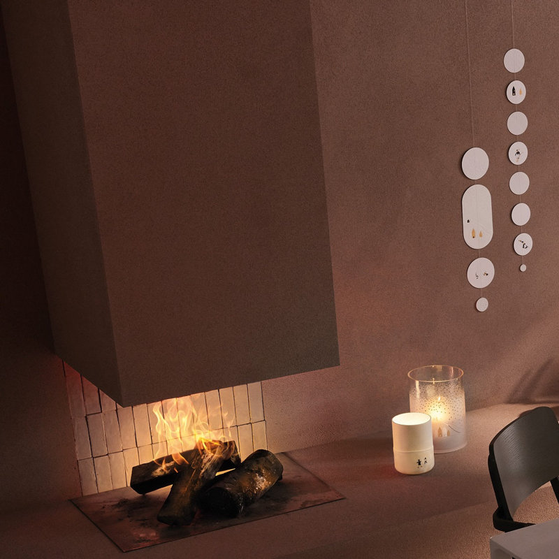 Snowy Day Frosted Glass Tabletop Candle Holder