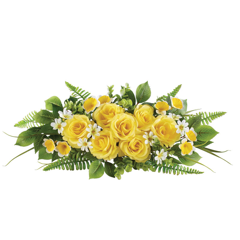 Arrangements de roses commémoratives, Jaune