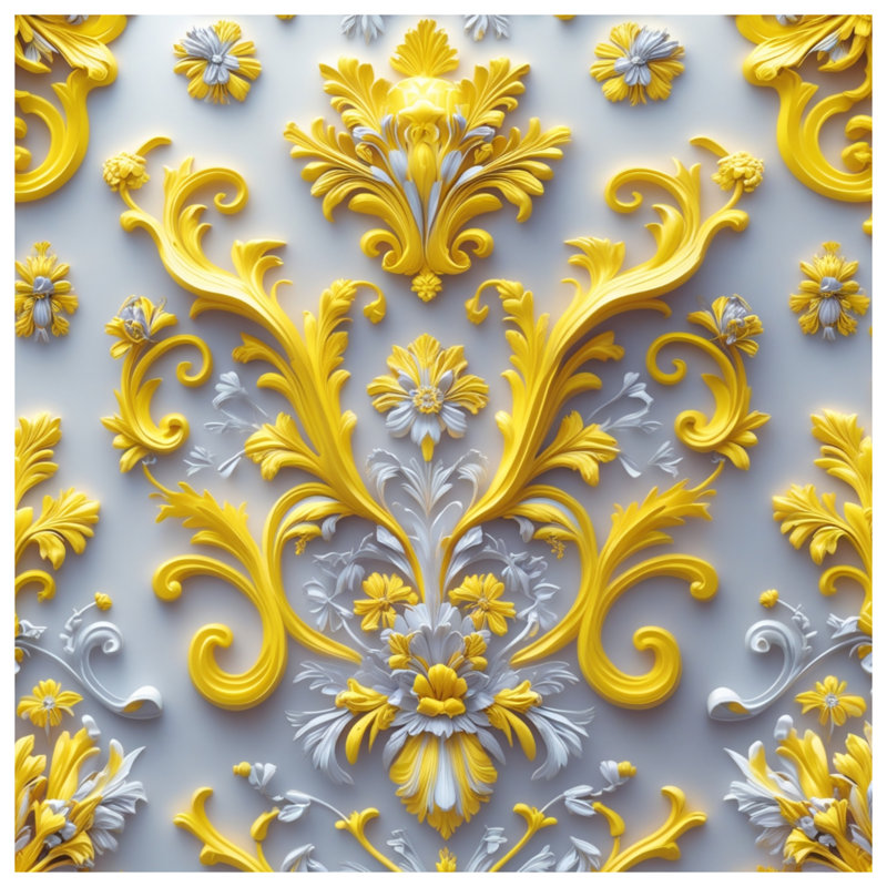 Édredon jaune à motif floral, Twin