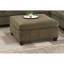 Mobilier de salon contemporain modulaire en coin en tissu de chenille de couleur brun clair 1pc OTTOMAN