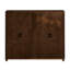 Mid-Century Brown V-Groove Buffet Storage Cabinet for Multi-room Use-129757867