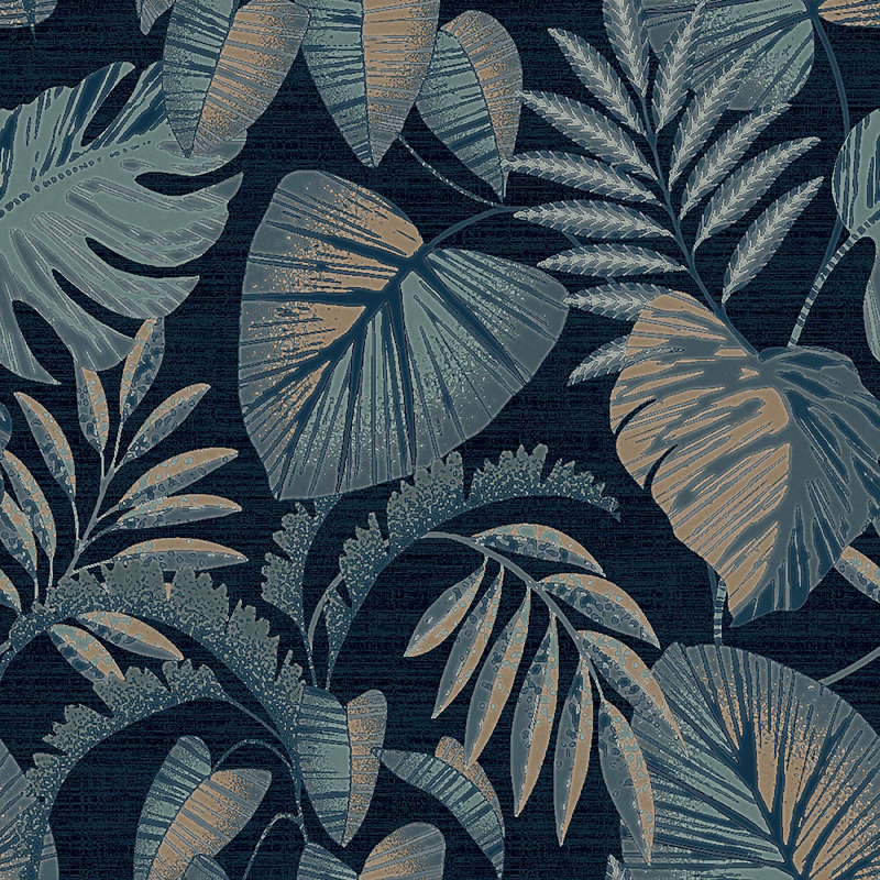 Wallpaper Double Roll, Navy Blue