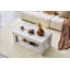 Table basse moderne moderne à 2 niveaux avec tablette de rangement ouverte, matériau en bois aggloméré stable et durable pour un assemblage facile dans le salon-285320356
