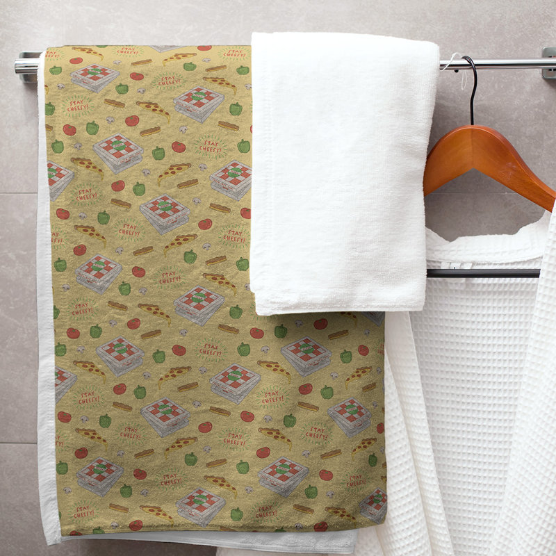 Katelyn Elizabeth Cotton Blend Bath Towel, Yellow/White