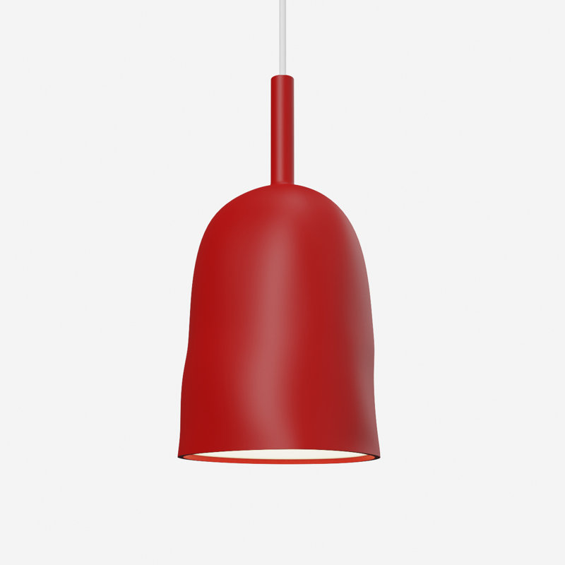 Vessel Pendant Light, 21" H x 14.5" W x 9" D, White, Poppy