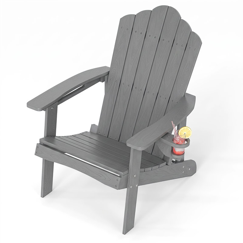 Chaise Adirondack en plastique Ottosen, Gris